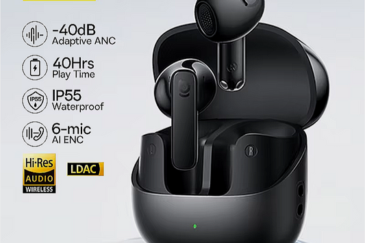 Baseus Bass BS1 NC Trådlösa Hörlurar -40dB ANC Bluetooth 6.0 Halvöppna Hi-Res Audio 6-Mic AI ENC LDAC Vattentäta Äkta Trådlösa Hörlurar