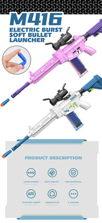 Barnens leksakspistol med mjuka kulor kulspruta med 20 mjuka kulor och till födelsedagspresent mm