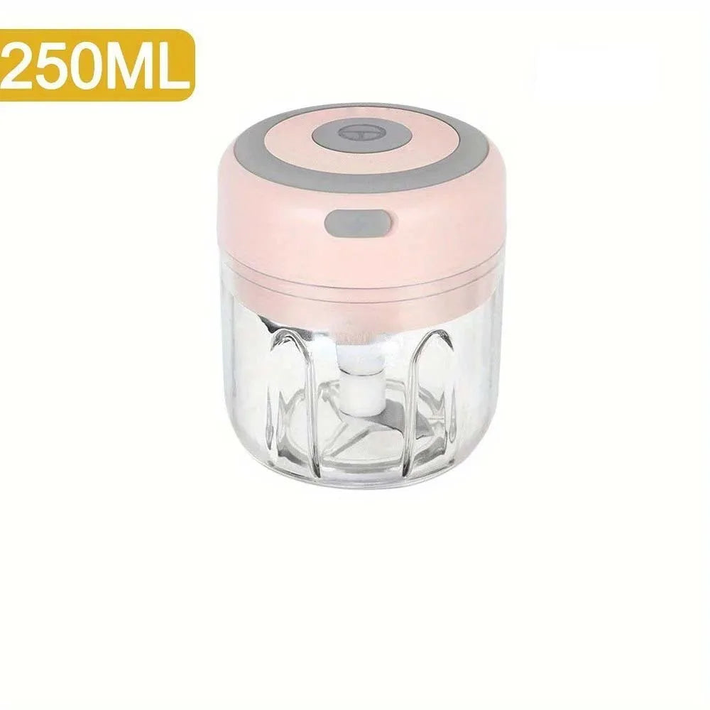 250ML Stainless Steel Electric Garlic Chopper Sturdy Durable Garlic Ginger Kitchen Shredder Mini Tool Food Chopper
