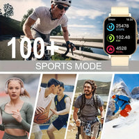 Ny 2025 Smart Watch Full Touch Display BTCall Sports Monitoring för Android & iPhone 1,83 tums kiselgel band mänkvinnor smartwatch