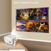 Magcubic 650ANSI L018 Projector Native 1080P Android 11 Auto Focus & Keystone 4K 360° Rotate Wifi6 BT5.2 Airmouse Home Theater