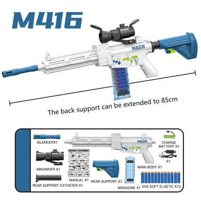 Barnens leksakspistol med mjuka kulor kulspruta med 20 mjuka kulor och till födelsedagspresent mm