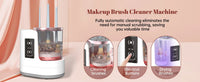 3 IN 1 Electric Makeup Brush Cleaner Machine With Makeup Brush Dryer-Holder-Portable Automatic USB Cosmetic Brushes Cleaner Tool