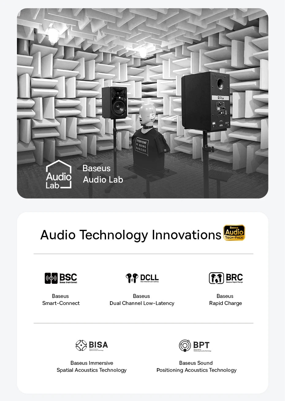 Baseus Bowie M2s -48dB ANC Trådlösa Hörlurar Bluetooth 5.3 3D Spatial Audio Hörlurar HiFi Kvalitet 0.038" Låg Latens Hörlurar