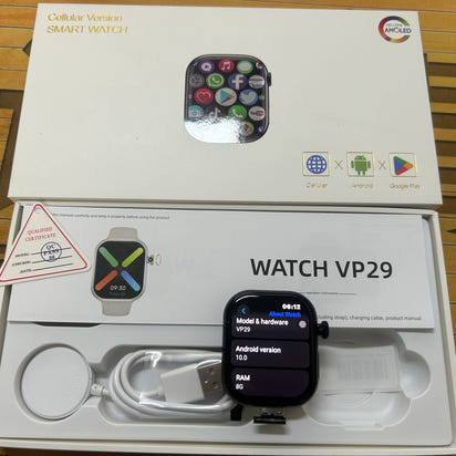 VP29 Smartwatch 5G LTE SIM 256GB Storage 4G/5G Network GPS WiFi 2.29 Inch AMOLED Display 8MP Rotary Camera Android Smart Watch