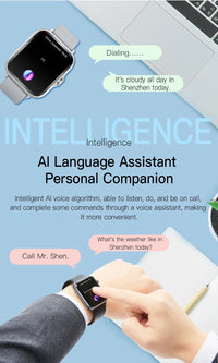 Ny 2025 Smart Watch Full Touch Display BTCall Sports Monitoring för Android & iPhone 1,83 tums kiselgel band mänkvinnor smartwatch