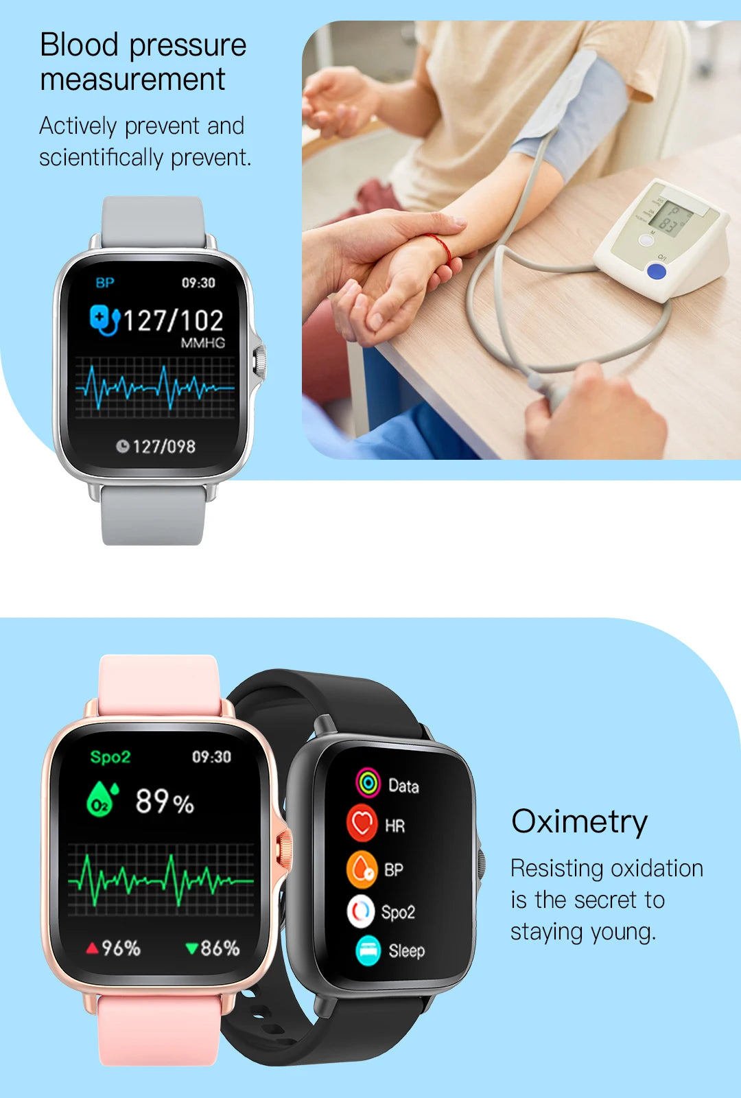 Ny 2025 Smart Watch Full Touch Display BTCall Sports Monitoring för Android & iPhone 1,83 tums kiselgel band mänkvinnor smartwatch