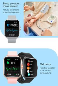 Ny 2025 Smart Watch Full Touch Display BTCall Sports Monitoring för Android & iPhone 1,83 tums kiselgel band mänkvinnor smartwatch