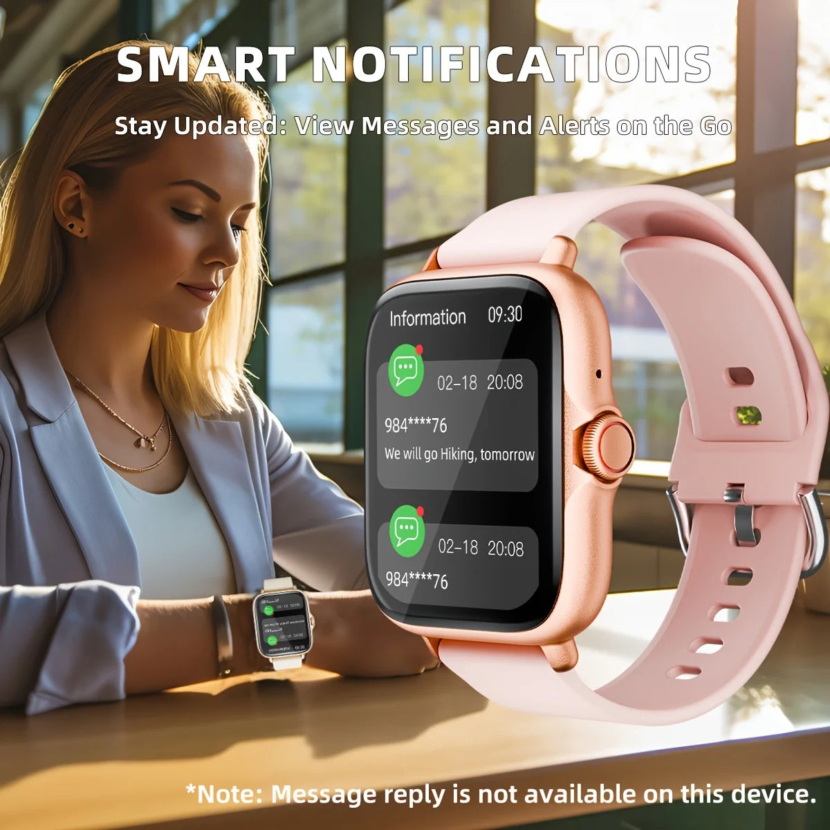 Ny 2025 Smart Watch Full Touch Display BTCall Sports Monitoring för Android & iPhone 1,83 tums kiselgel band mänkvinnor smartwatch