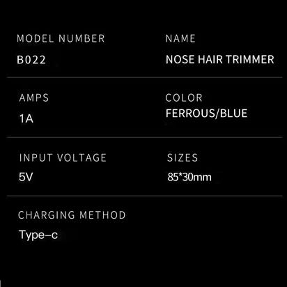 Nose Hair Trimmer with Built-in Battery - Rechargeable Ideal for Men'S Personal Care Neat Image Maintenance Nose Hair Trimmers