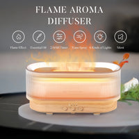 Flame Aromatic Aroma Diffuser 300ml USB Household Air Humidifier With Cool Mist Colorful Desktop Purifier Bedroom