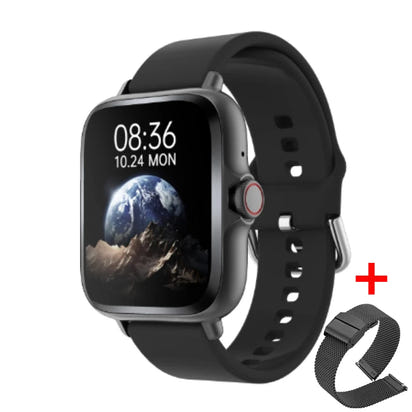 Ny 2025 Smart Watch Full Touch Display BTCall Sports Monitoring för Android & iPhone 1,83 tums kiselgel band mänkvinnor smartwatch