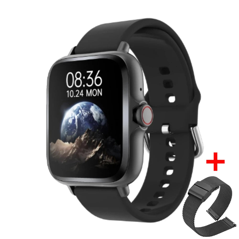 Ny 2025 Smart Watch Full Touch Display BTCall Sports Monitoring för Android & iPhone 1,83 tums kiselgel band mänkvinnor smartwatch