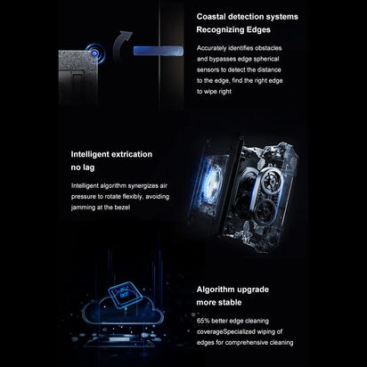 Robot Window cleaner,Dual Water Spray,Smart Memory,High Vacuum Suction, Laser Sensor, Home Wall Glass Cleaning Robot