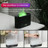 Aroma Diffuser Air Humidifier Ultrasonic Cool Mist Maker Fogger Led Essential Oil Flame Lamp Difusor