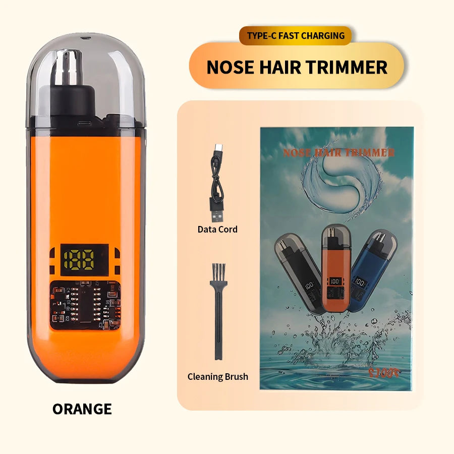 Nose Hair Trimmer with Built-in Battery - Rechargeable Ideal for Men'S Personal Care Neat Image Maintenance Nose Hair Trimmers