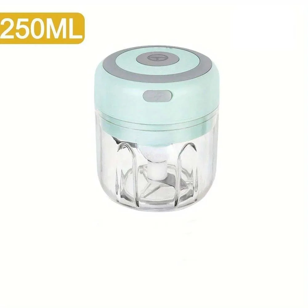 250ML Stainless Steel Electric Garlic Chopper Sturdy Durable Garlic Ginger Kitchen Shredder Mini Tool Food Chopper