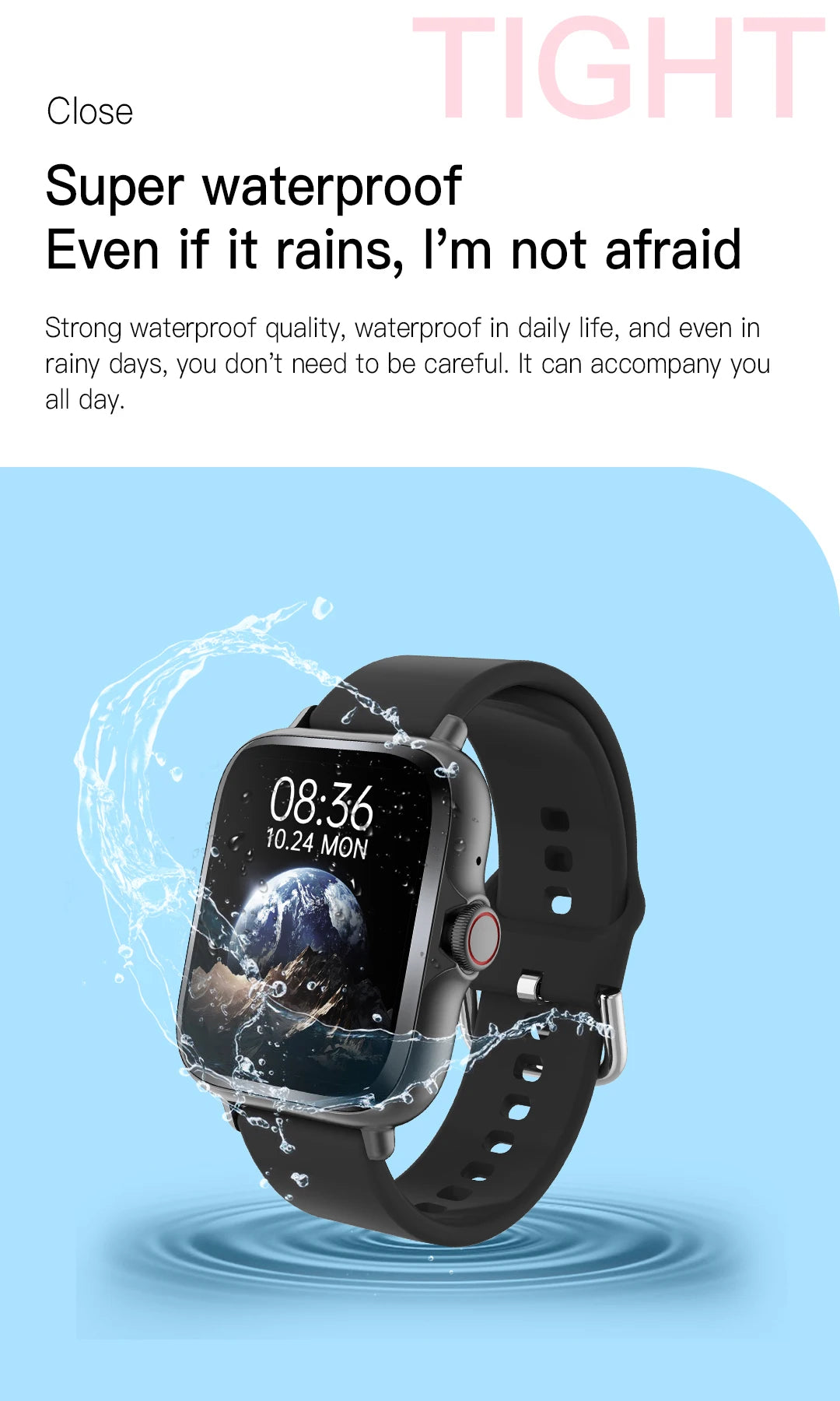 Ny 2025 Smart Watch Full Touch Display BTCall Sports Monitoring för Android & iPhone 1,83 tums kiselgel band mänkvinnor smartwatch