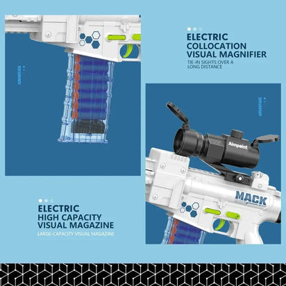 Barnens leksakspistol med mjuka kulor kulspruta med 20 mjuka kulor och till födelsedagspresent mm
