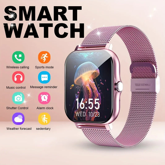 Ny 2025 Smart Watch Full Touch Display BTCall Sports Monitoring för Android & iPhone 1,83 tums kiselgel band mänkvinnor smartwatch