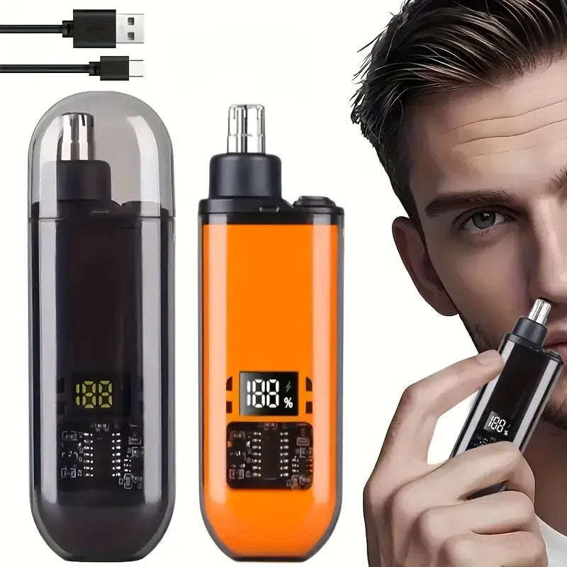 Nose Hair Trimmer with Built-in Battery - Rechargeable Ideal for Men'S Personal Care Neat Image Maintenance Nose Hair Trimmers