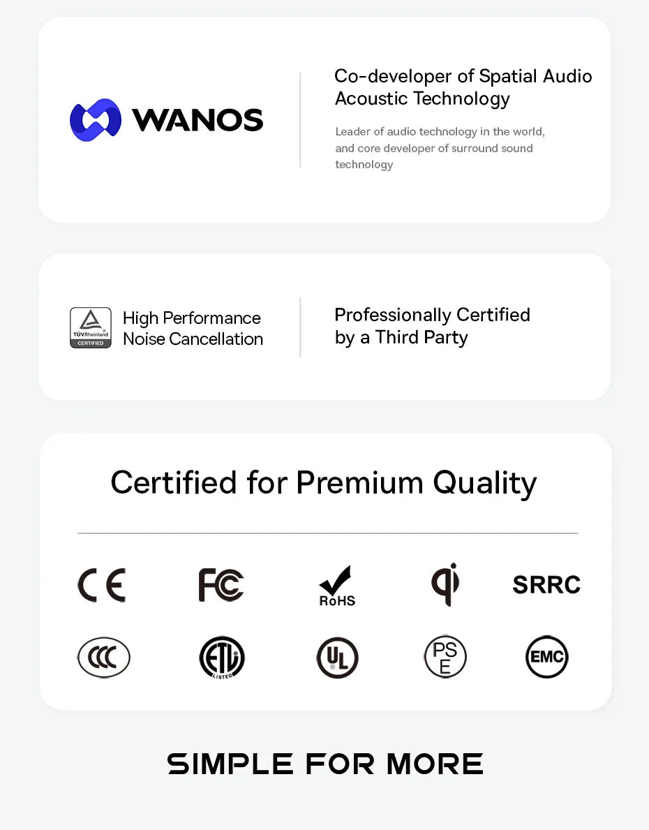 Baseus Bass BS1 NC Trådlösa Hörlurar -40dB ANC Bluetooth 6.0 Halvöppna Hi-Res Audio 6-Mic AI ENC LDAC Vattentäta Äkta Trådlösa Hörlurar