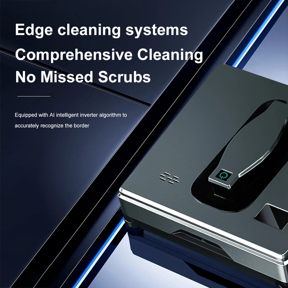 Robot Window cleaner,Dual Water Spray,Smart Memory,High Vacuum Suction, Laser Sensor, Home Wall Glass Cleaning Robot