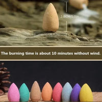 Bakflödesrökelsekottar för vattenfall Blandade naturliga dofter Vattenfallsrökelsehållare Gåva Perfekt för yoga Aromaterapi