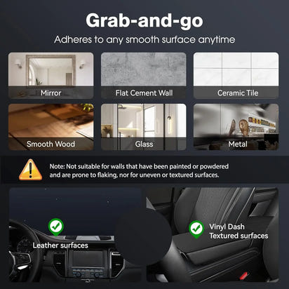 Vakuummagnetisk sugkoppshållare för telefon, vikbar och utdragbar handsfree-sugkoppshållare för telefon i bil för iPhone och Android