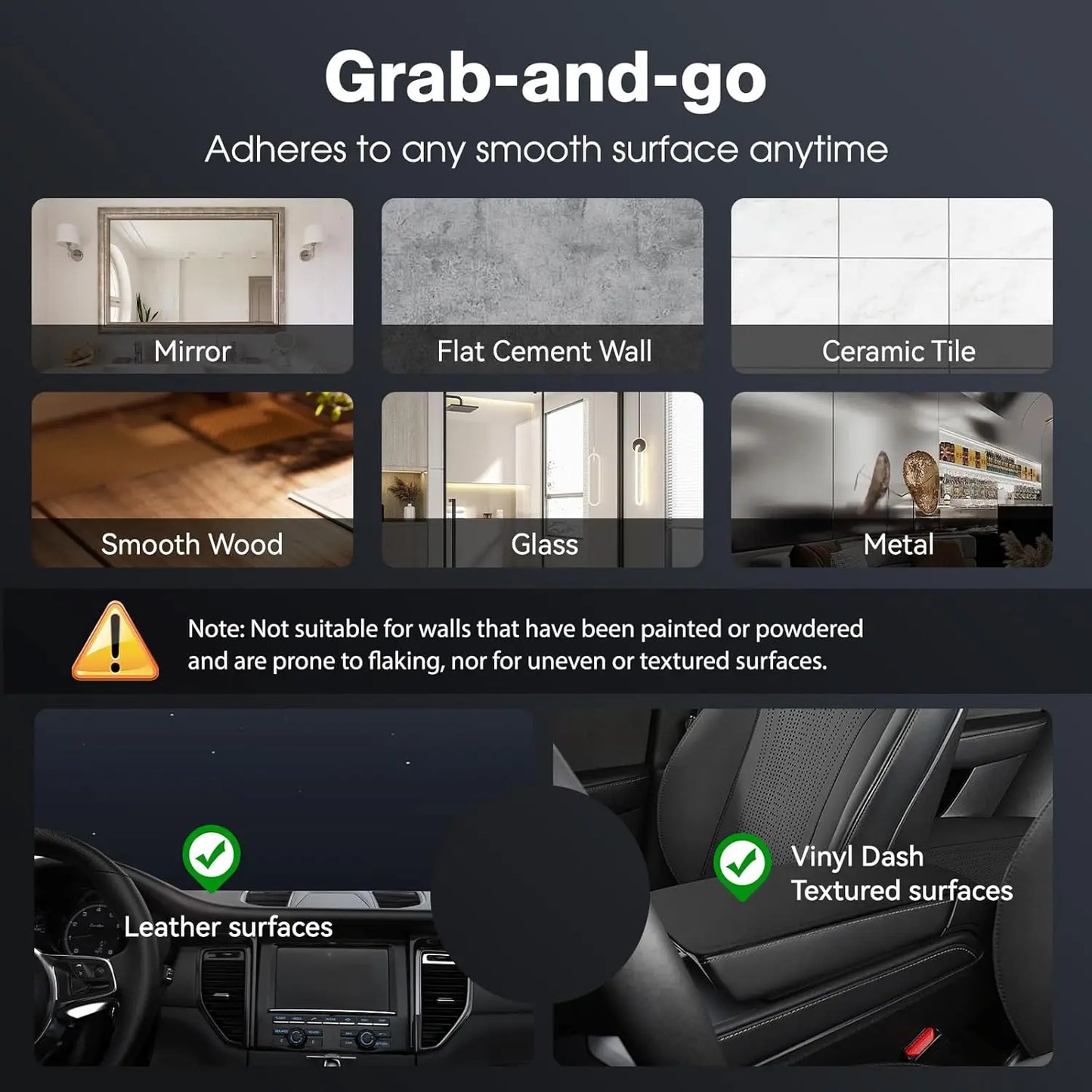Vakuummagnetisk sugkoppshållare för telefon, vikbar och utdragbar handsfree-sugkoppshållare för telefon i bil för iPhone och Android
