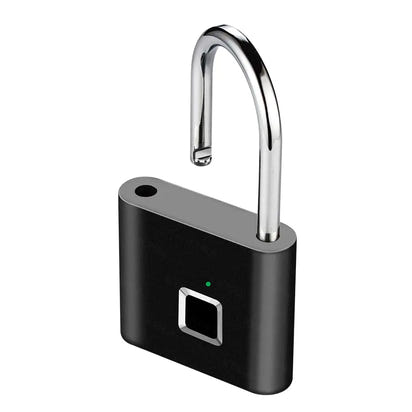 Keyless USB Charging Fingerprint Lock Smart Padlock Waterproof Door Lock 0.2sec Unlock Portable Anti-theft Padlock Zinc