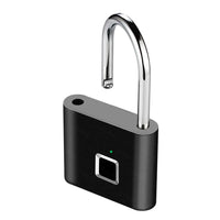 Keyless USB Charging Fingerprint Lock Smart Padlock Waterproof Door Lock 0.2sec Unlock Portable Anti-theft Padlock Zinc
