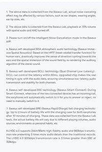 Baseus Bowie M2s -48dB ANC Trådlösa Hörlurar Bluetooth 5.3 3D Spatial Audio Hörlurar HiFi Kvalitet 0.038" Låg Latens Hörlurar