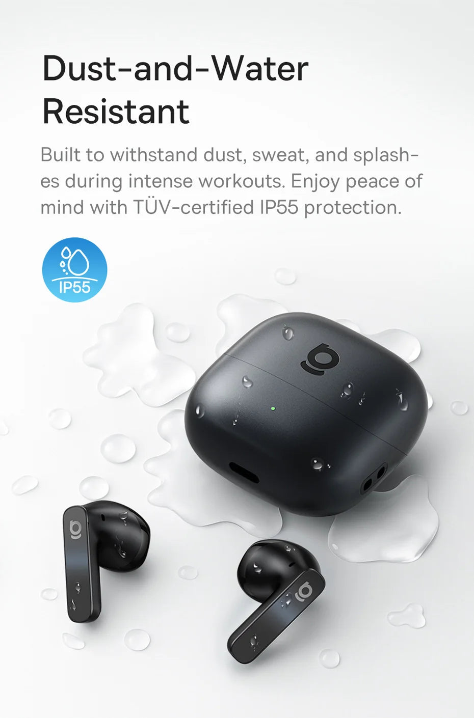 Baseus Bass BS1 NC Trådlösa Hörlurar -40dB ANC Bluetooth 6.0 Halvöppna Hi-Res Audio 6-Mic AI ENC LDAC Vattentäta Äkta Trådlösa Hörlurar