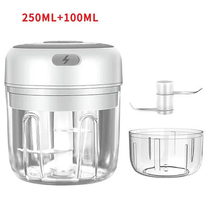 250ML Stainless Steel Electric Garlic Chopper Sturdy Durable Garlic Ginger Kitchen Shredder Mini Tool Food Chopper