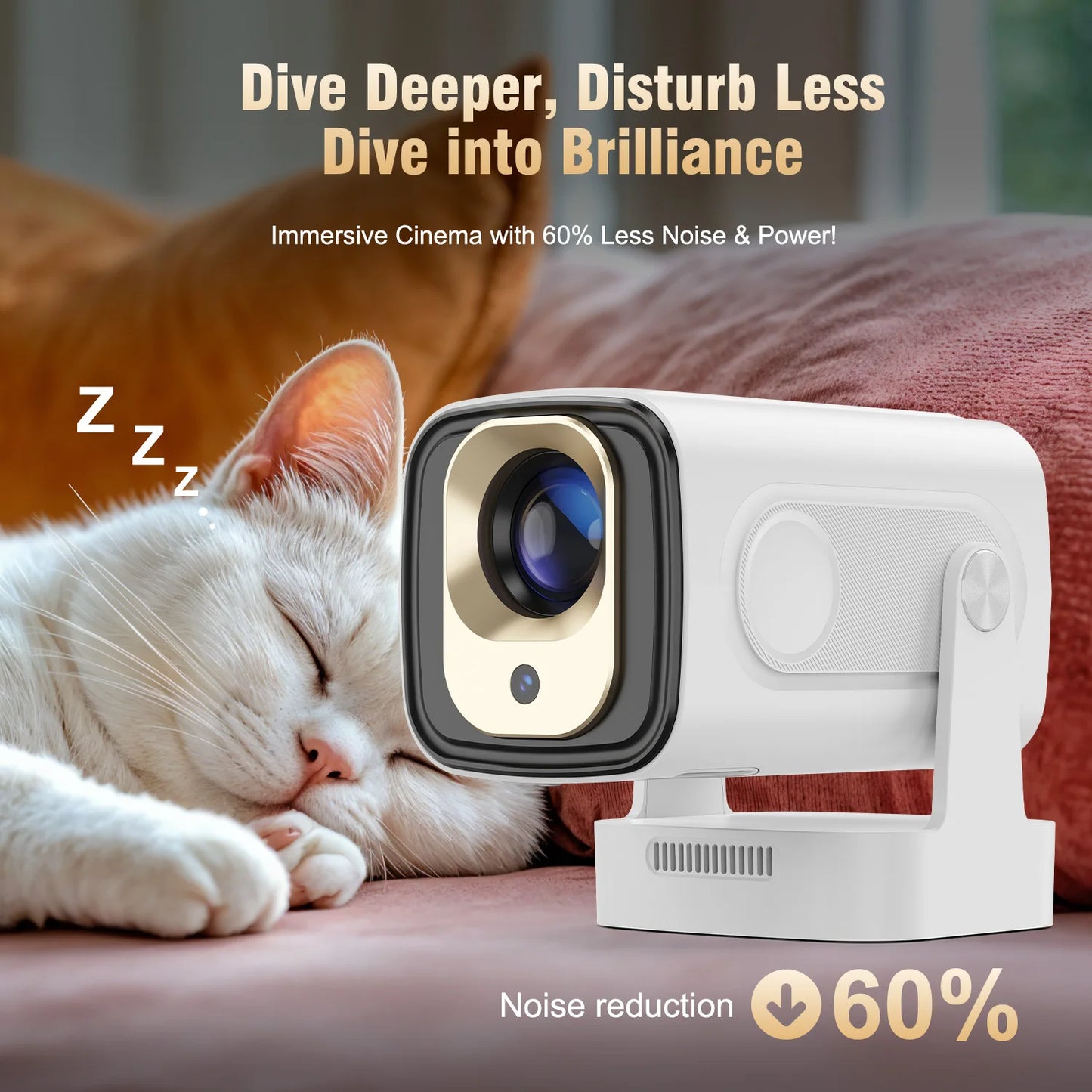 Magcubic HY310 Miniprojektor Autofokus 4K Native 1080P 330ANSI Android 11 5W Högtalare Air Mouse Röstassistent Uppgraderad HY300