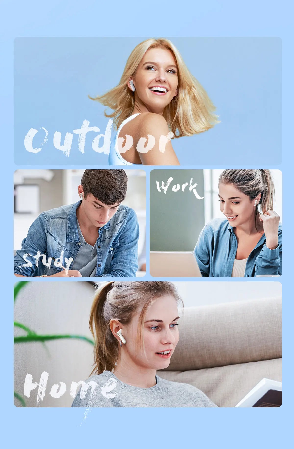 Baseus Bowie E16 Wireless Earphones Bluetooth 5.3 IPX4 Waterproof 30H Battery Life True Wireless In-Ear Headphones with Charging Case