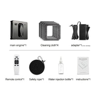 Robot Window cleaner,Dual Water Spray,Smart Memory,High Vacuum Suction, Laser Sensor, Home Wall Glass Cleaning Robot