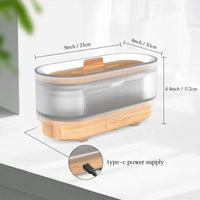 Flame Aromatic Aroma Diffuser 300ml USB Household Air Humidifier With Cool Mist Colorful Desktop Purifier Bedroom