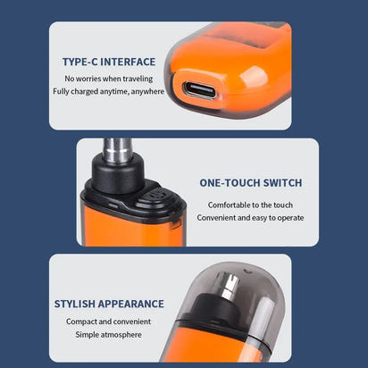 Nose Hair Trimmer with Built-in Battery - Rechargeable Ideal for Men'S Personal Care Neat Image Maintenance Nose Hair Trimmers