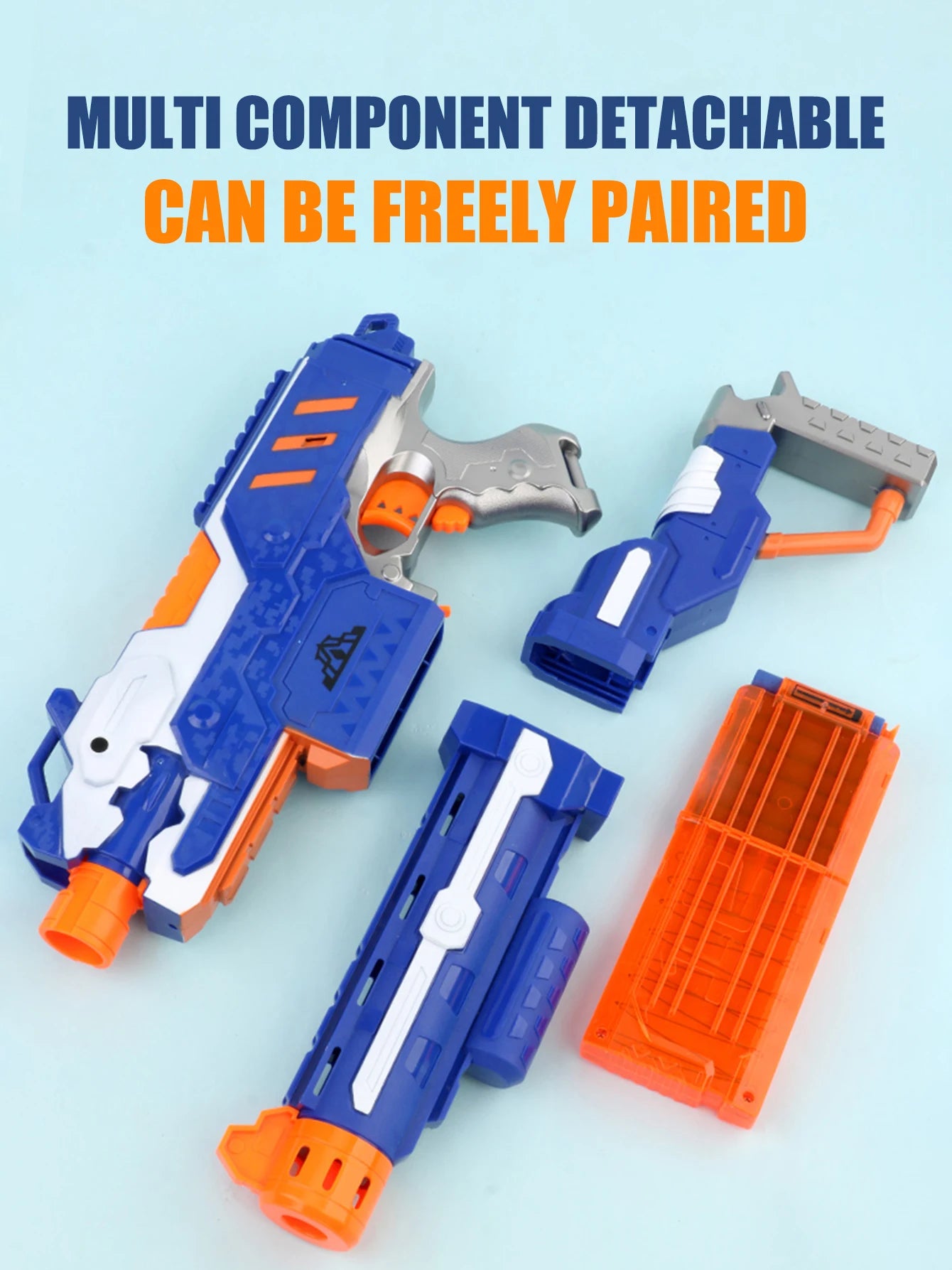 Barnens leksakspistol med mjuka kulor kulspruta med 20 mjuka kulor och till födelsedagspresent mm