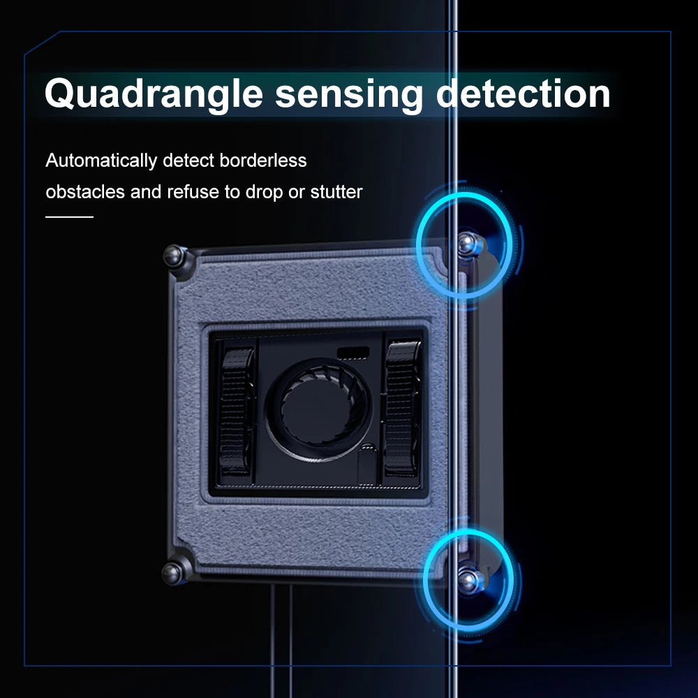 Robot Window cleaner,Dual Water Spray,Smart Memory,High Vacuum Suction, Laser Sensor, Home Wall Glass Cleaning Robot