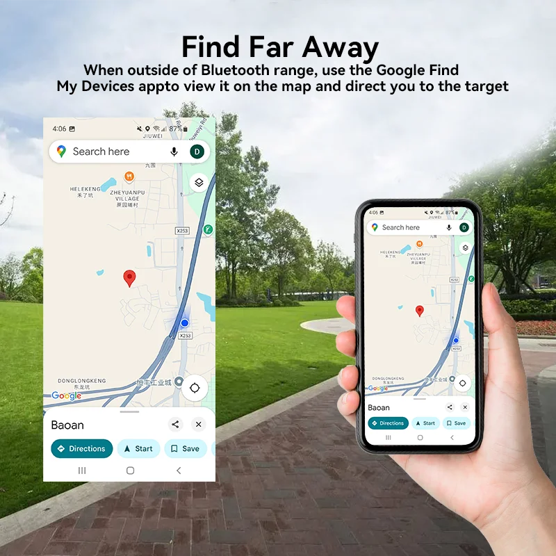 Navigation Tracker For Android Phones Work With Google Find Hub App Remote Locating Key Finder for Xiaomi Samsung Pixel GMS