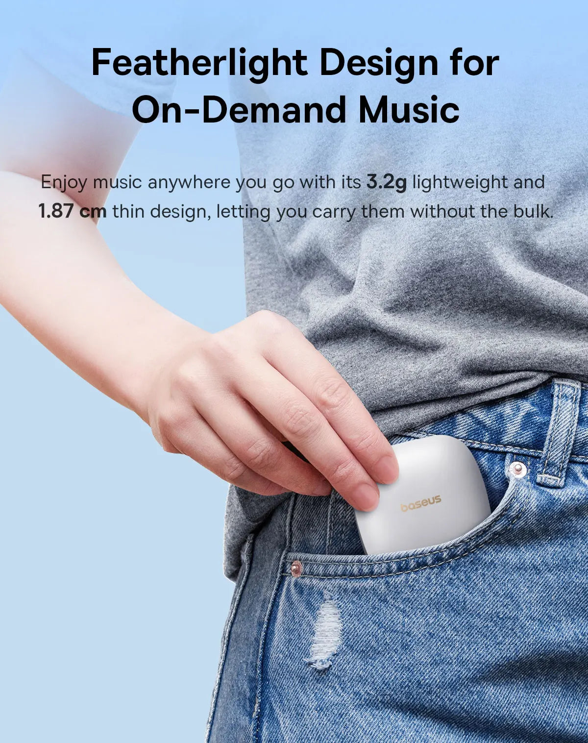 Baseus Bowie E16 Wireless Earphones Bluetooth 5.3 IPX4 Waterproof 30H Battery Life True Wireless In-Ear Headphones with Charging Case