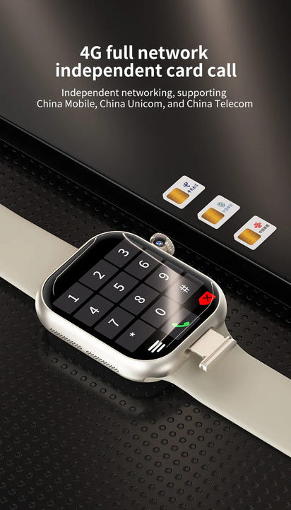 VP29 Smartwatch 5G LTE SIM 256GB Storage 4G/5G Network GPS WiFi 2.29 Inch AMOLED Display 8MP Rotary Camera Android Smart Watch