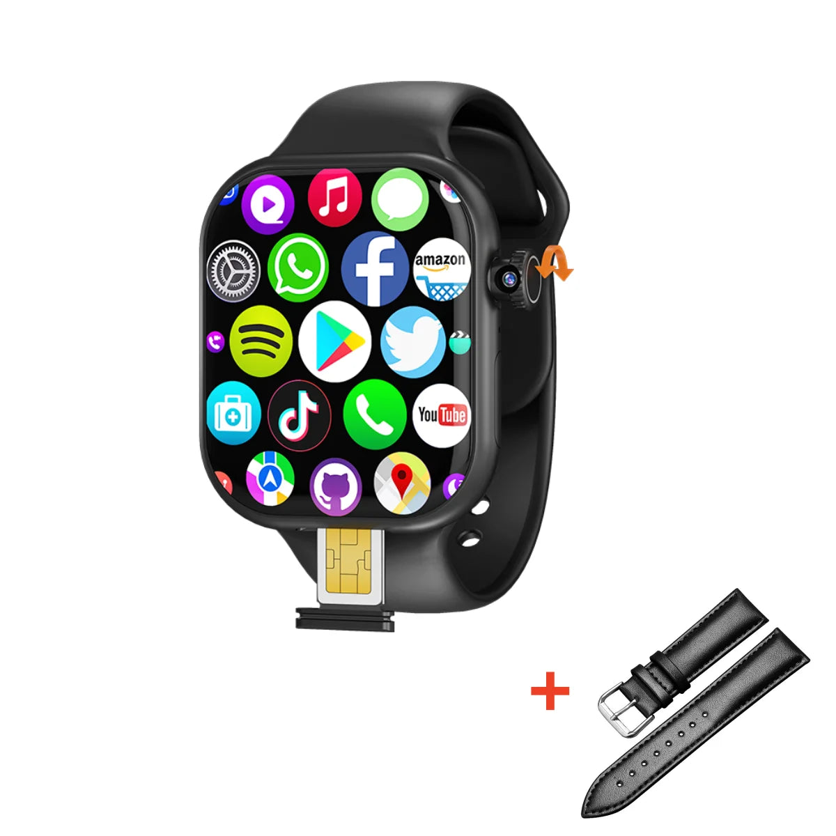 VP29 Smartwatch 5G LTE SIM 256GB Storage 4G/5G Network GPS WiFi 2.29 Inch AMOLED Display 8MP Rotary Camera Android Smart Watch