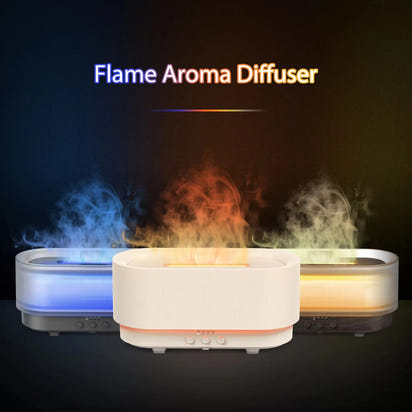 Flame Aromatic Aroma Diffuser 300ml USB Household Air Humidifier With Cool Mist Colorful Desktop Purifier Bedroom