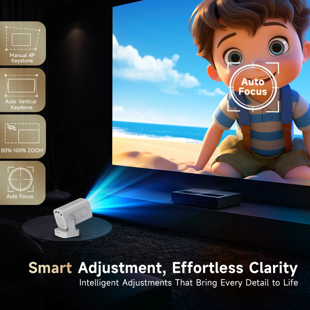 Magcubic HY310 Miniprojektor Autofokus 4K Native 1080P 330ANSI Android 11 5W Högtalare Air Mouse Röstassistent Uppgraderad HY300