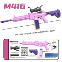 Barnens leksakspistol med mjuka kulor kulspruta med 20 mjuka kulor och till födelsedagspresent mm