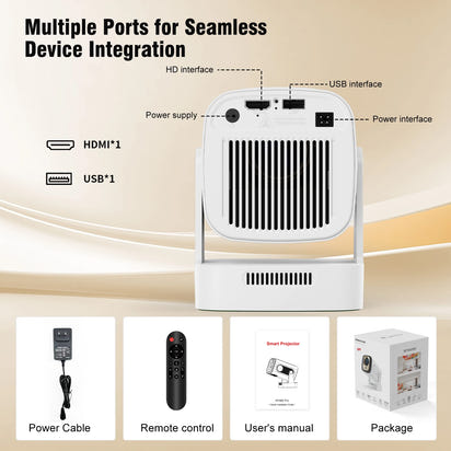 Magcubic HY310 Miniprojektor Autofokus 4K Native 1080P 330ANSI Android 11 5W Högtalare Air Mouse Röstassistent Uppgraderad HY300